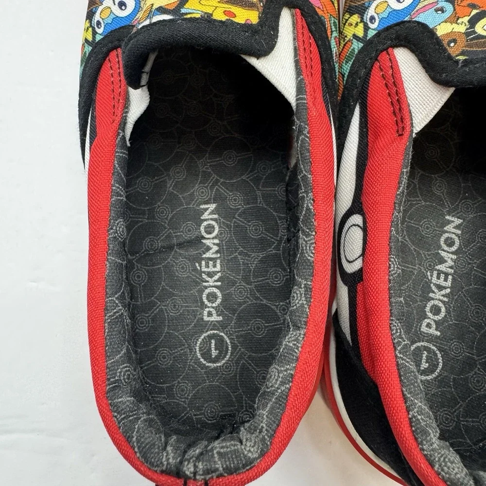 Pokemon PIKACHU Slip-On Canvas Ground Up Sneaker Shoes‎ Unisex Youth Size 1